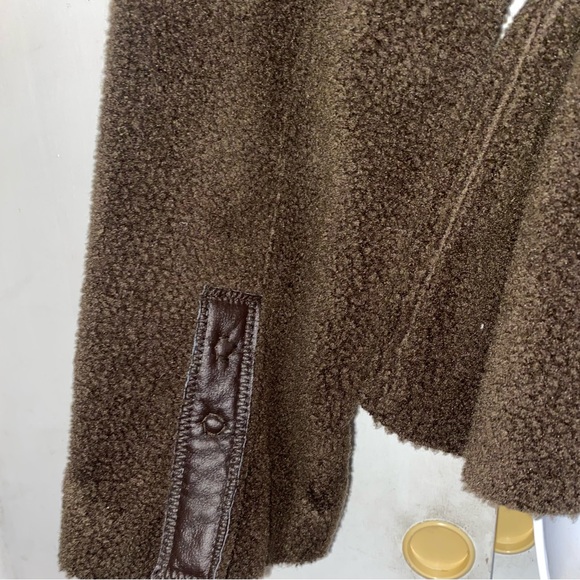 IDEOLOGY Womens 1X Brown Fur Collar Soft Coat Toe Waist WARM - Picture 7 of 7